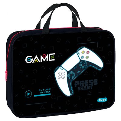 Папка текстильная с ручками 1 отделение, А4 Först «Game», 350×265×80мм, текстиль, на молнии