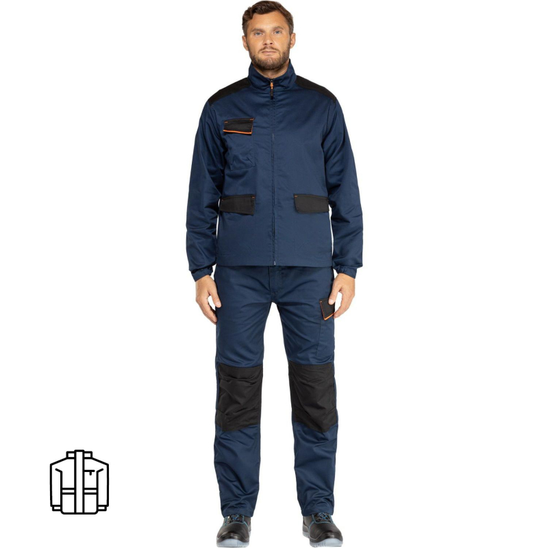 Куртка летняя муж MACH1 Range цв. cиний/оранж, р. L (арт. M1VE2BMGT)
