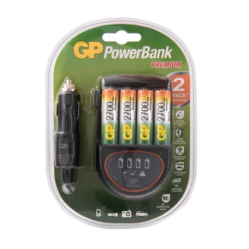 Зарядное устройство GP PB50GS270CA, в комплекте 4 акк. АА 2700mAh