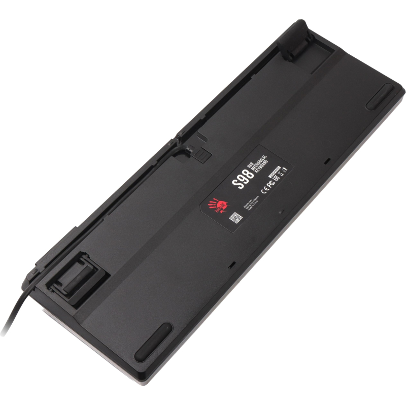 Клавиатура A4Tech Bloody(S98 SPORTS RED BLMS RED PLUS)мех. кр/чер USBgam. LED