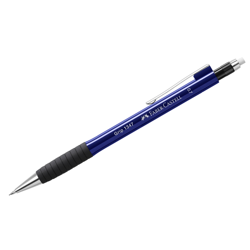 превью Карандаш механический Faber-Castell «Grip 1347» В, 0.7мм, грип, с ласт., автоподача грифеля, темно-синий
