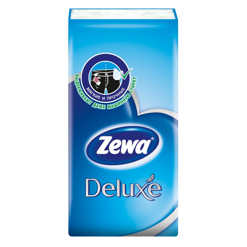 Платки носовые ZEWA Delux, 3-х слойные, 10 шт. х (спайка 10 пачек)