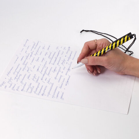 Ручка шариковая на шнурке BRAUBERG «Funny motions», , толщина письма 0.7 мм, синяя