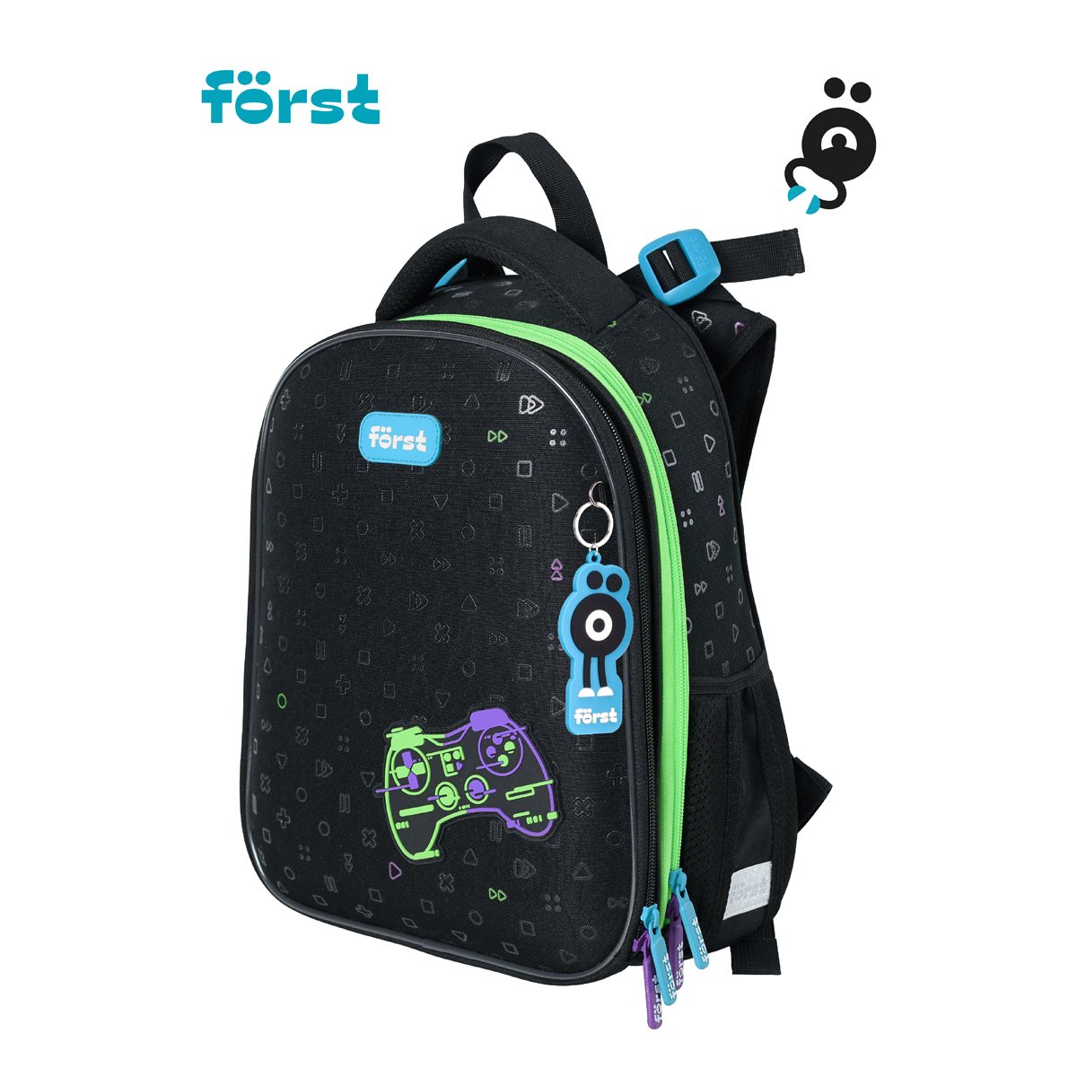 Ранец Först F-Top «Super gamer» 36×28×15 см, 2 отделения, 2 кармана, анатомическая спинка