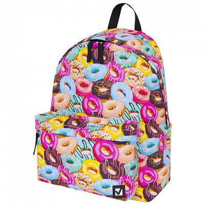 Рюкзак BRAUBERG, универсальный, сити-формат, «Donuts», 20 литров, 41×32х14 см