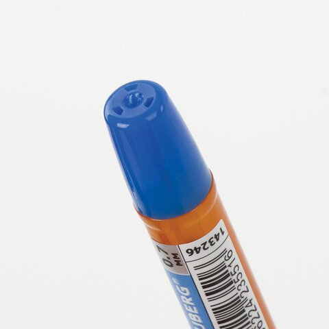 Ручка шариковая масляная с грипом BRAUBERG Model-XL ORANGE, СИНЯЯ, узел 0.7 мм, линия 0.35 мм, 143246
