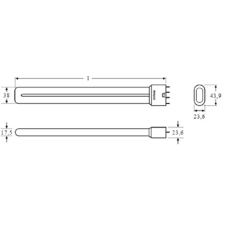 Лампа люминесцентная Osram CFL Dulux L 18W/840 18 Вт 2G11 L 4000 К (4050300010724)