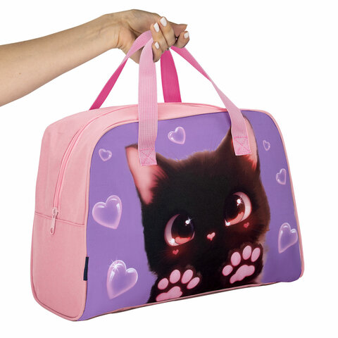 Сумка для занятий BRAUBERG с ручками, 35×25x15 см, Paw prints