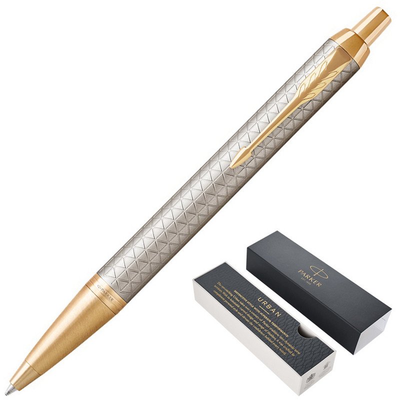 Ручка шариковая Parker IM Warm Silver Grey GT синяя серебристый корпус (артикул производителя 1931687)