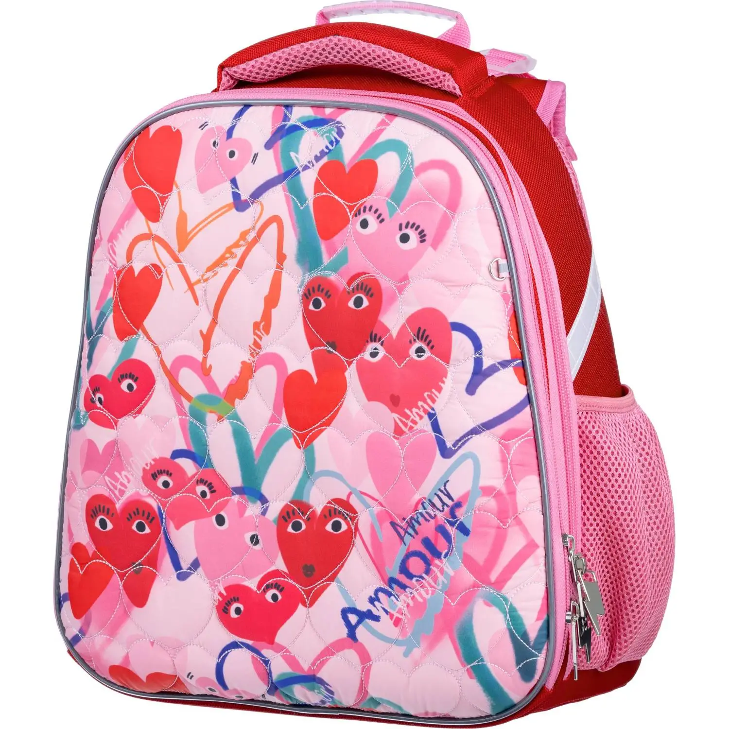 Ранец Комус Класс Basic Amour, розовый, 2 отд, эргоном спинка