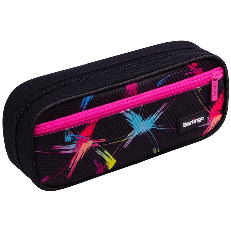 превью Пенал мягкий 1 отделение, 1 карман, 220×95×50 Berlingo «Neon fuse», полиэстер, откидная планка