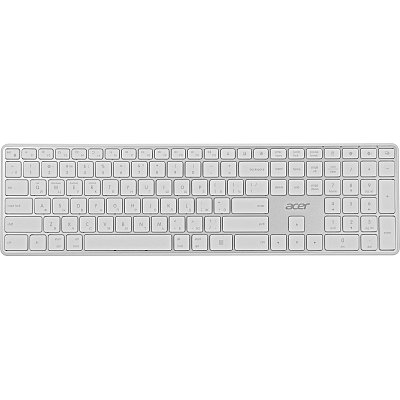 Клавиатура Acer OKR301 бел/серебр беспровод USB BT/Radio (ZL. KBDEE.015)
