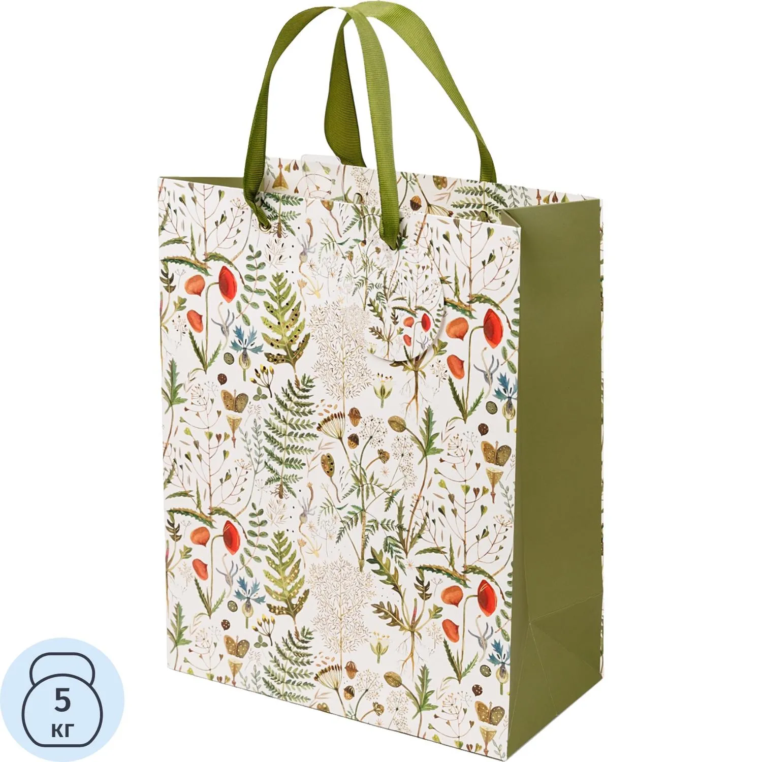 Пакет подарочный ламинированный Bruno Visconti Premium Flora Луговые травы (32.4x26x13 см)