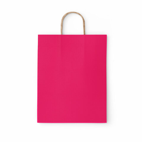 Крафт-пакет бумажный «Ruby red» 26×15х35 см, с кручеными ручками, плотность 80 г/м2, моноцвет
