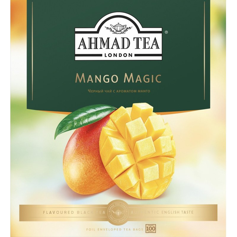 превью Чай Ahmad Tea Чай Магия Манго, черный, пакетики в конвертах, 100×1.5г/уп
