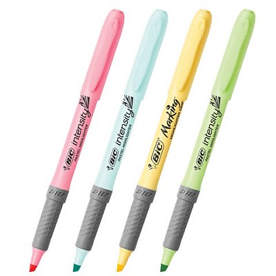 Набор текстовыделителей BIC «Grip Pastel» 4 шт., АССОРТИ, линия 1.6-4 мм