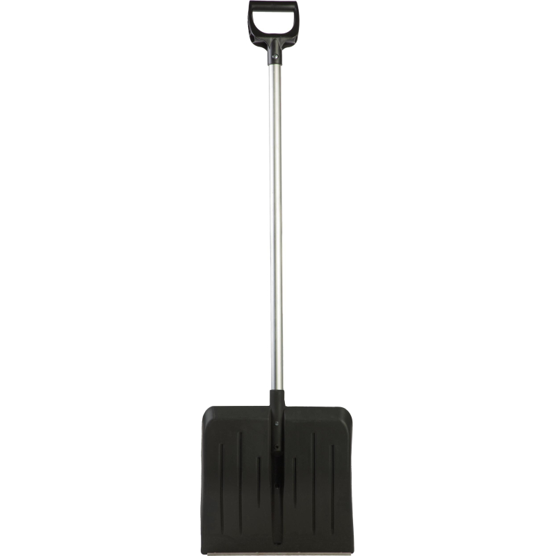 Лопата д/уборки снега МЕТЕЛИЦА 41×40×140см пластик/ковш с р/ж алюмин/черен