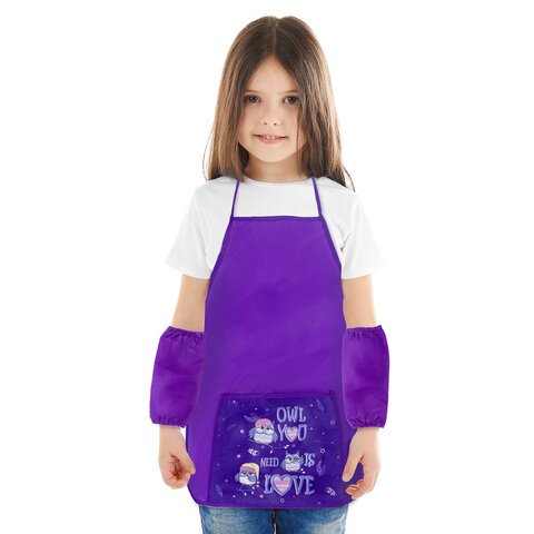 Фартук с нарукавниками ПИФАГОР44×55 см1 кармандизайн на кармане«Owls»270191