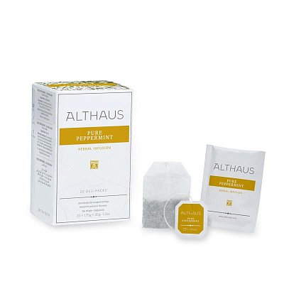 Напиток травяной в пакетиках Althaus Pure Peppermint, 20×1.75гр