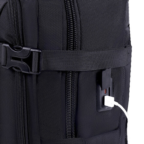 Рюкзак BRAUBERG FUNCTIONAL с отделением для ноутбука, 2 отделения, USB-порт, Solid, 46×31х15 см