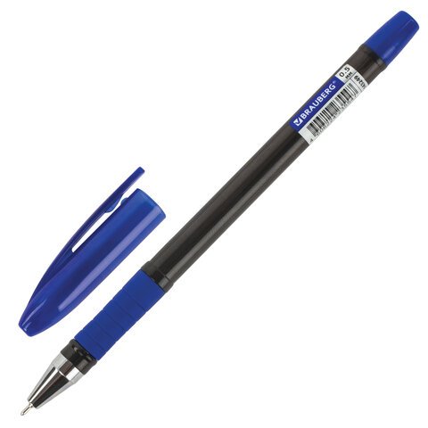 Ручка шариковая масляная с грипом BRAUBERG «Model-XL PRO», СИНЯЯ, узел 0.5 мм, линия письма 0.25 мм, 143249