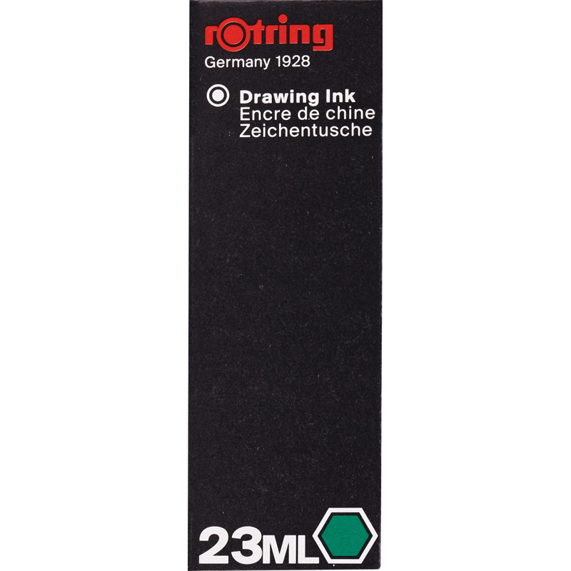 Чернила для изографа Rotring 23 мл, зеленый, картон. уп. 