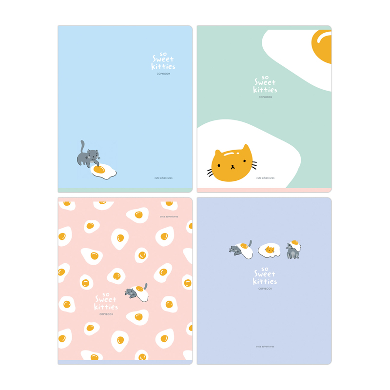 превью Тетрадь 48л., А5, клетка BG «Sweet kitty», матовая ламинация, выб. лак