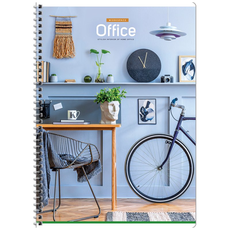 Тетрадь 96л., А4, клетка на гребне ArtSpace «Офис. Home office»