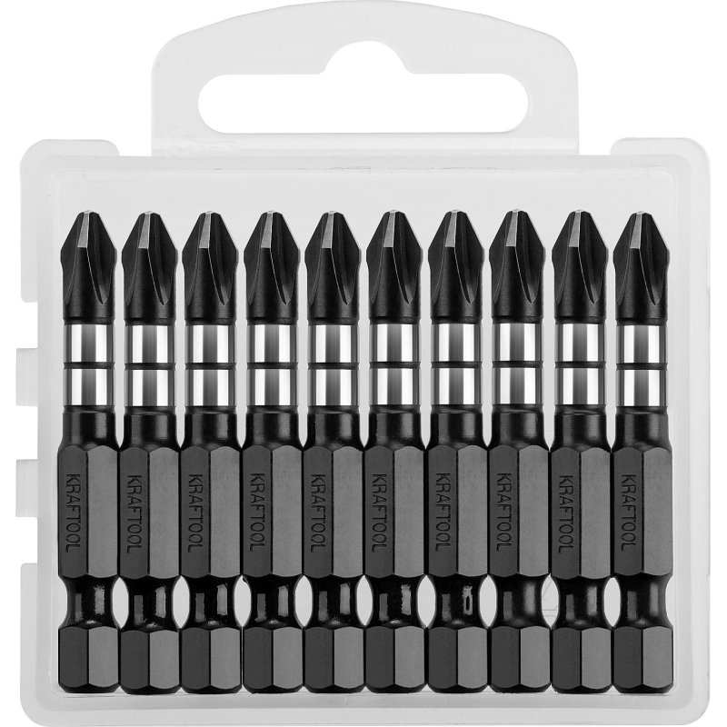 превью Бита KRAFTOOL Impact Pro PH2, 50мм, тип Е, 10шт/уп (26191-2-50-S10)