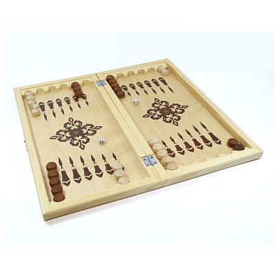 Игра настольная «Нарды», деревянные фишки, деревянная доска 40×40, 10 КОРОЛЕВСТВО