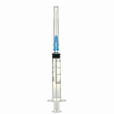 Шприц 3-х компонентный SFM, 2 мл, КОМПЛЕКТ 100 шт., в коробке, игла 0.63×32 - 23G