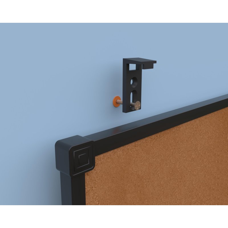 Доска пробковая 100×150 см Attache BlackFrame алюминиевая рама