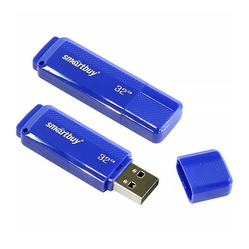 Флэш-диск 32 GB, SMARTBUY Dock, USB 2.0, синий