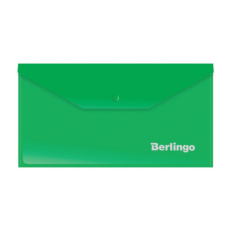 превью Папка-конверт на кнопке Berlingo, C6, 180мкм, зеленая