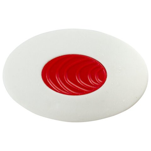 Ластик BRAUBERG «Oval PRO», 40×26*8мм, овальный, красный пластиковый держатель