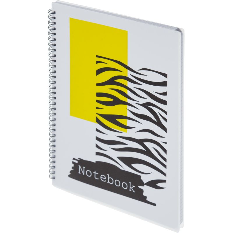 Бизнес-тетрадь Клетка А4 80л, клет, обл. пласт, блок 80гр, Zebra
