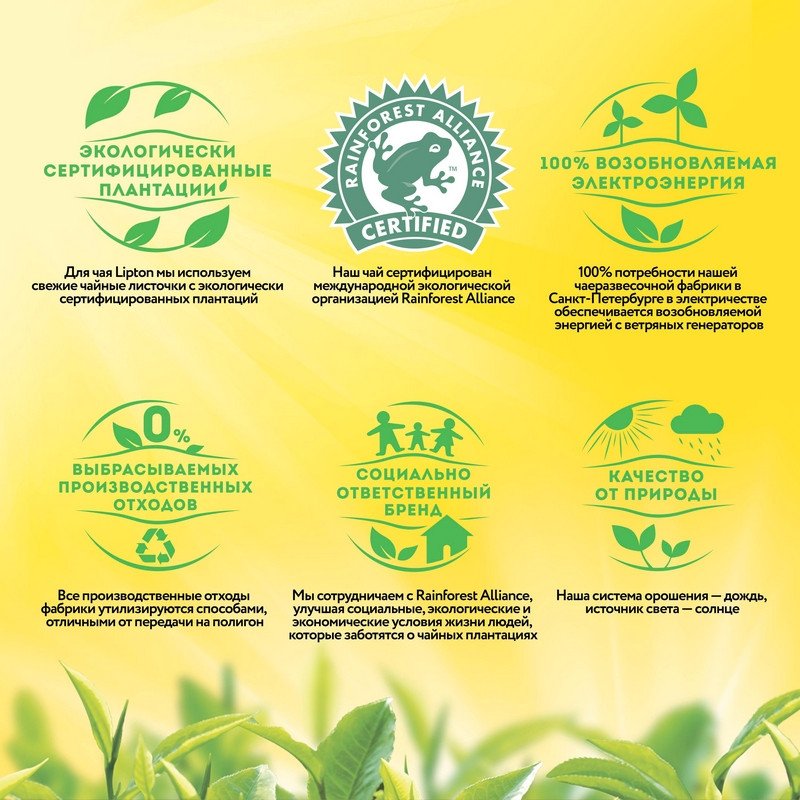 Чай Lipton Energy Surge зеленый с травами 20 пакетиков