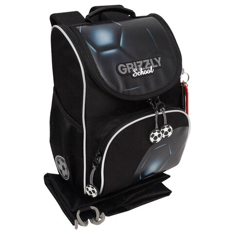 Ранец GRIZZLY анатомическая спинка, с мешком для обуви, для мальчиков, BALL, 33×25х13 см