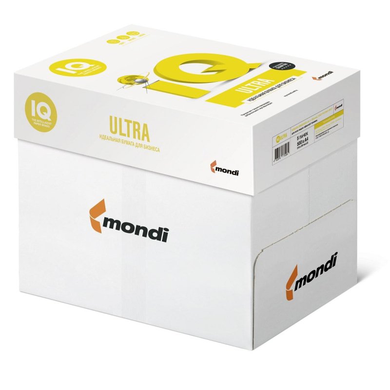 Бумага для офисной техники IQ Ultra (А4, 80 г/кв.м, белизна 168% CIE, 500 листов