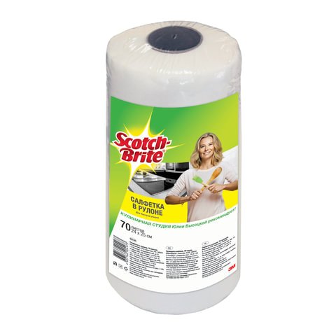 превью Салфетки Scotch-Brite в рулоне 40 г/м 24×25 см 70 шт/рул