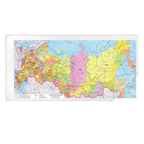 Коврик-подкладка настольный для письма сверхпрочный 600×1200 мм, прозрачный, 1 мм, BRAUBERG, 237373
