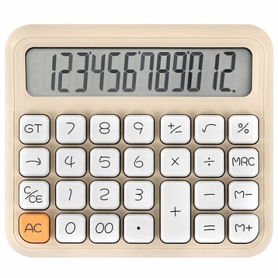 Калькулятор настольный BRAUBERG KW-1000-BG (152×132 мм)3D-кнопки12 разрядовбежевый272957
