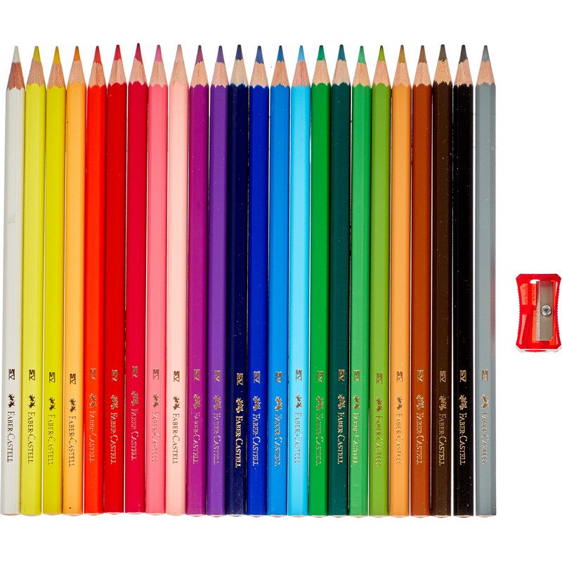 Карандаши цветные Faber-Castell Grip Eco Замок 24 цвета с точилкой