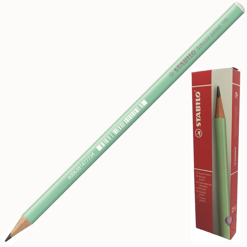 Карандаш чернографитный Stabilo Schwan Pastel HB заточенный цвет корпуса зеленый