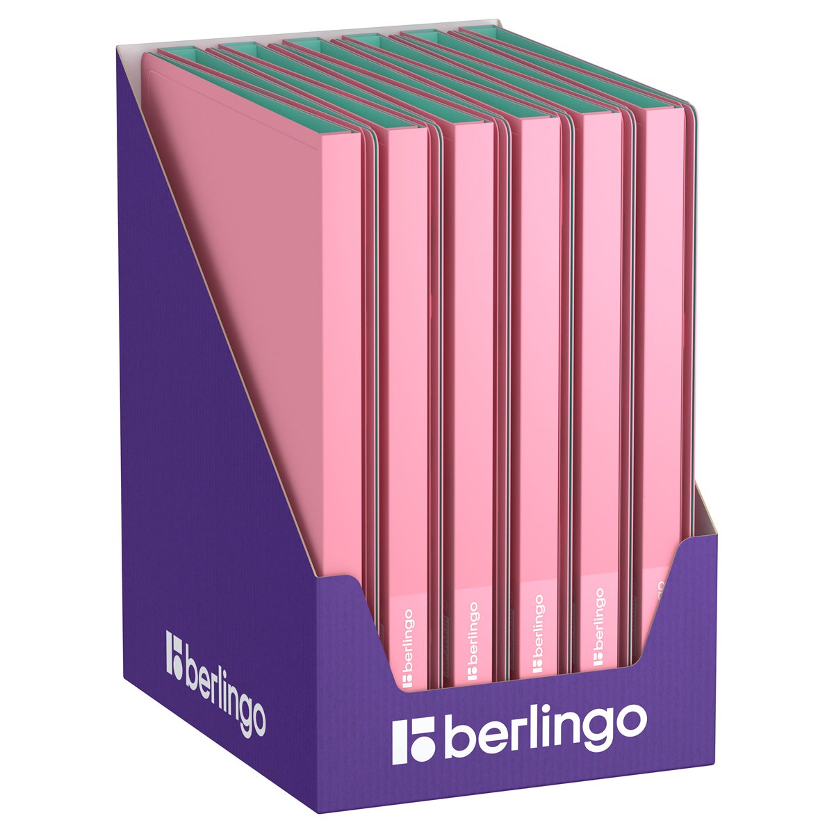 Папка с пружинным скоросшивателем Berlingo «Haze», 17мм, 600мкм, с внутр. карманом, розовая, софт-тач