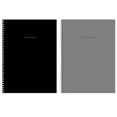 Тетрадь А4, 120 л., BRAUBERG, гребень, клетка, матовая ламинация, «Minimal Classic»