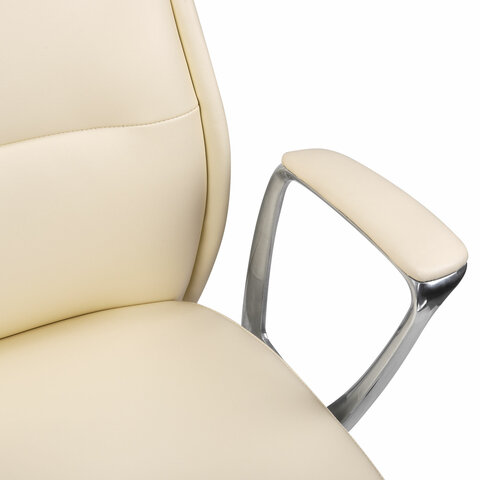 Кресло BRABIX PREMIUM ''Adept EX-752'', синхромеханизм, алюминий, экокожа, бежевое