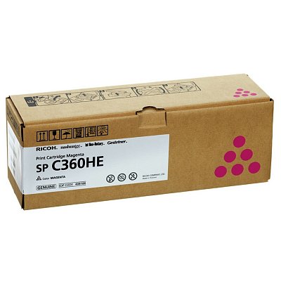 Тонер-картридж Ricoh SP C360HE 408186 пурпурный оригинальный повышенной емкости