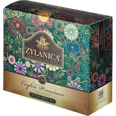 Чай Zylanica Ceylon Premium Collection зеленый 100 пакетиков