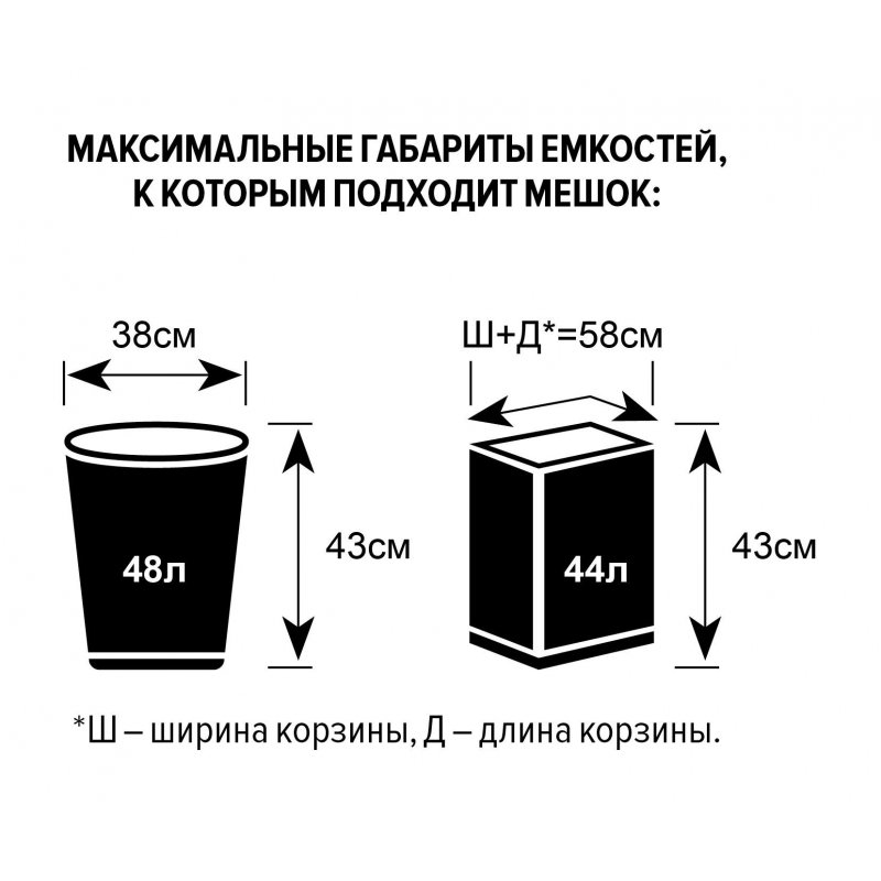 Урна для раздельного сбора мусора Акцент 4 черная 4-секционная 4×48 л